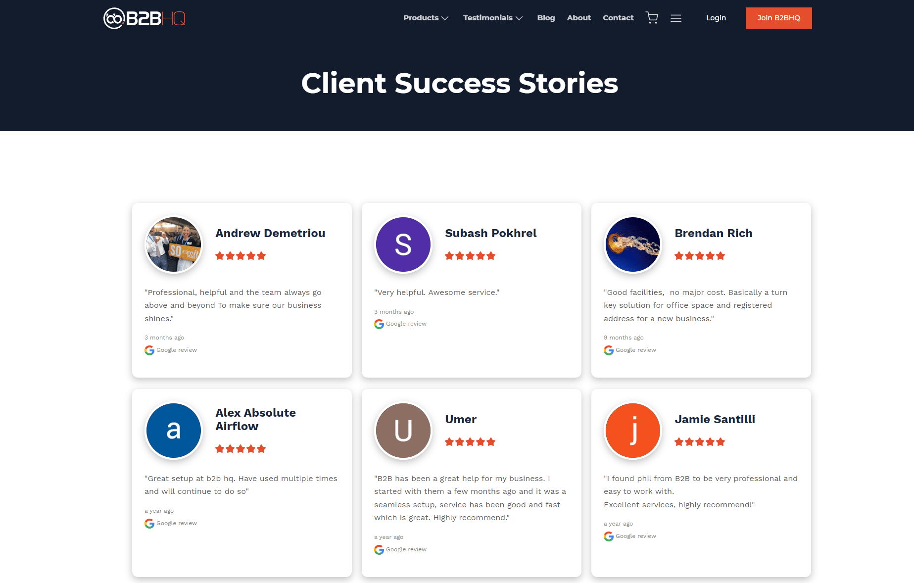 Client success stories wordpress theme.