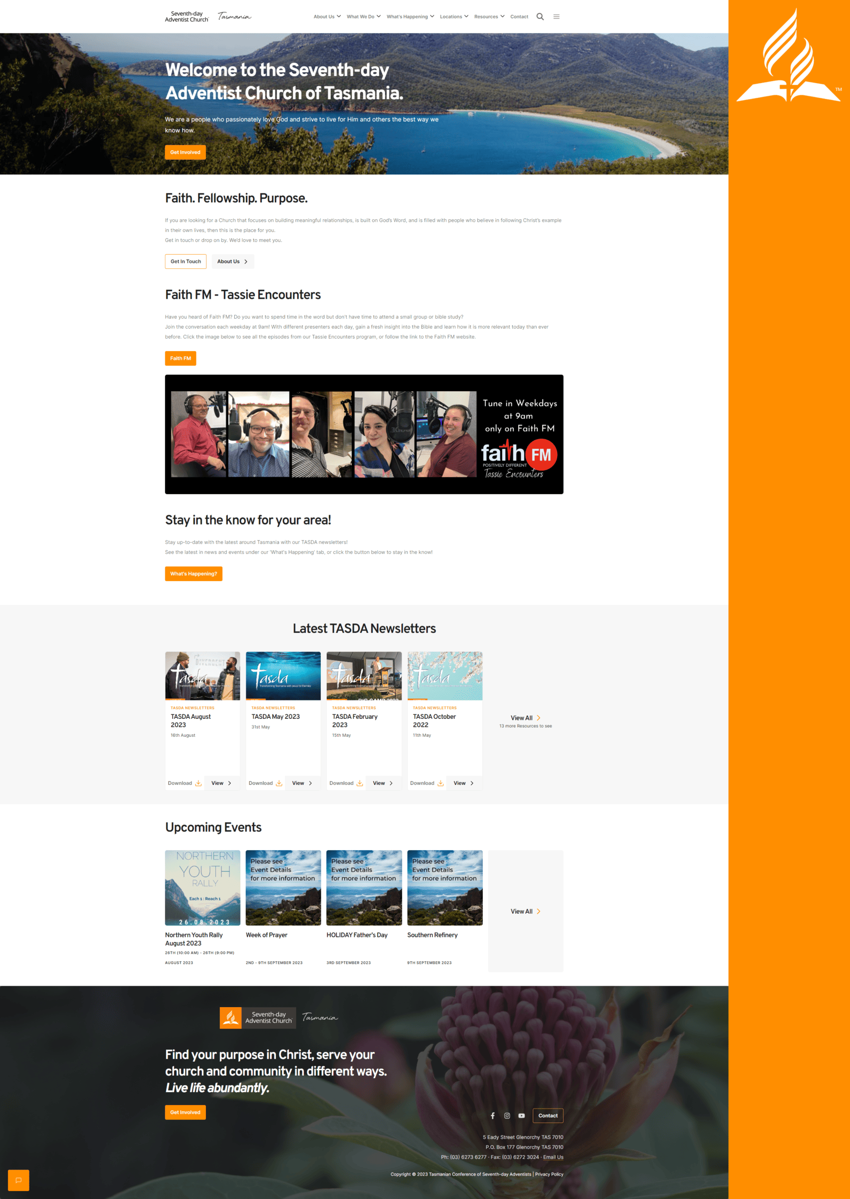 A website design for a travel agency.
